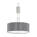 Romao Drum Grey Fabric Rise and Fall Adjustable LED Pendant Light - Lighting.co.za