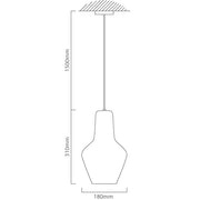 Milano Coloured Glass Pendant Light 2 Sizes - Lighting.co.za