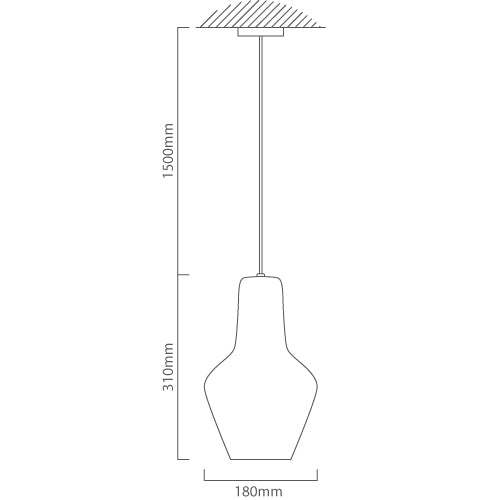 Milano Coloured Glass Pendant Light 2 Sizes - Lighting.co.za