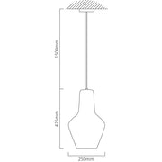 Milano Coloured Glass Pendant Light 2 Sizes - Lighting.co.za