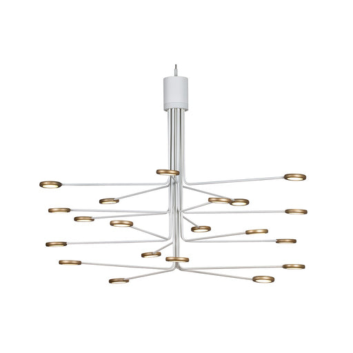 Tilly White Gold LED Modern Chandelier 2 Sizes - Lighting.co.za