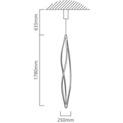 Senna Black Flow Vertical LED Pendant Light - Lighting.co.za