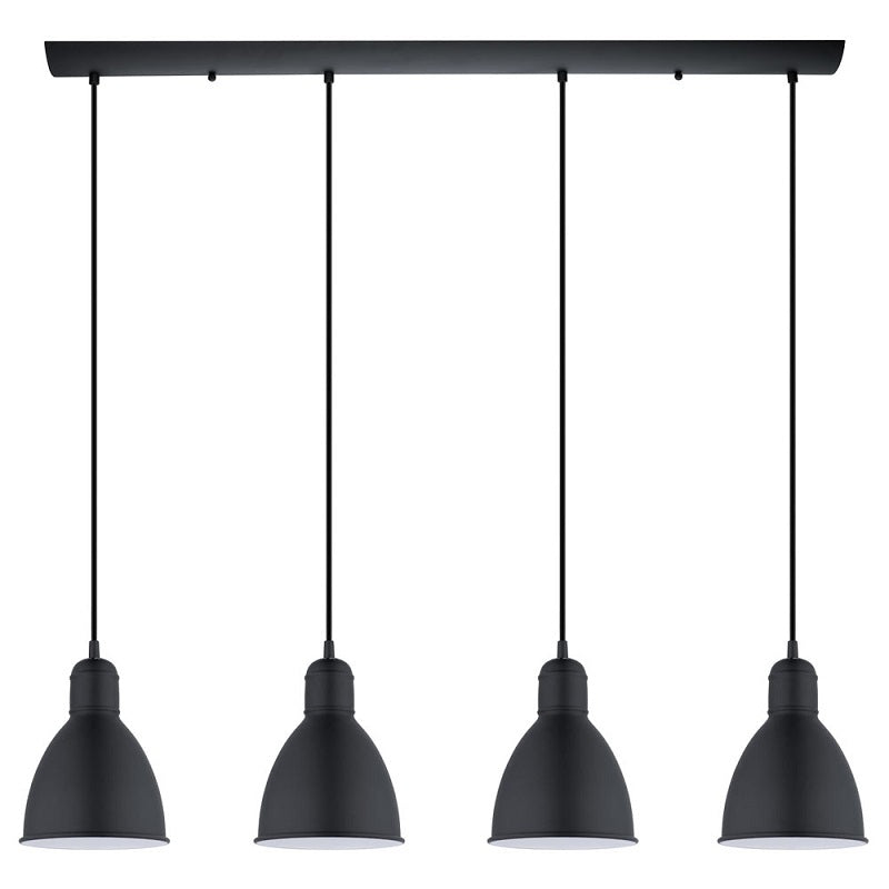 Priddy Black 4 Light Linear Cluster Pendant Light - Lighting.co.za