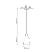 Larissa 125 Copper Glass Pendant Light - Lighting.co.za