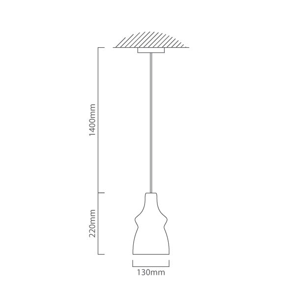 Larissa 125 Copper Glass Pendant Light - Lighting.co.za