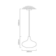 Larissa 270 Copper Glass Pendant Light - Lighting.co.za