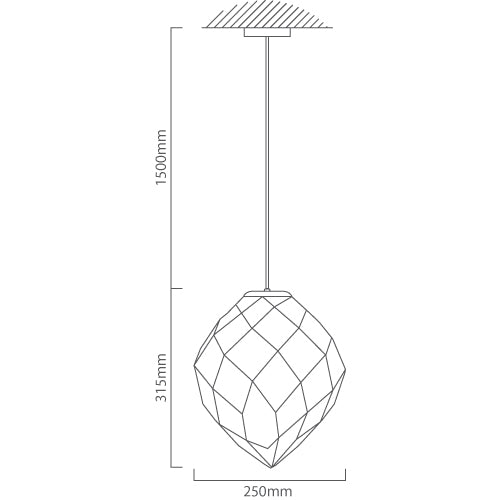 Como Facet Glass Pendant Light - Lighting.co.za