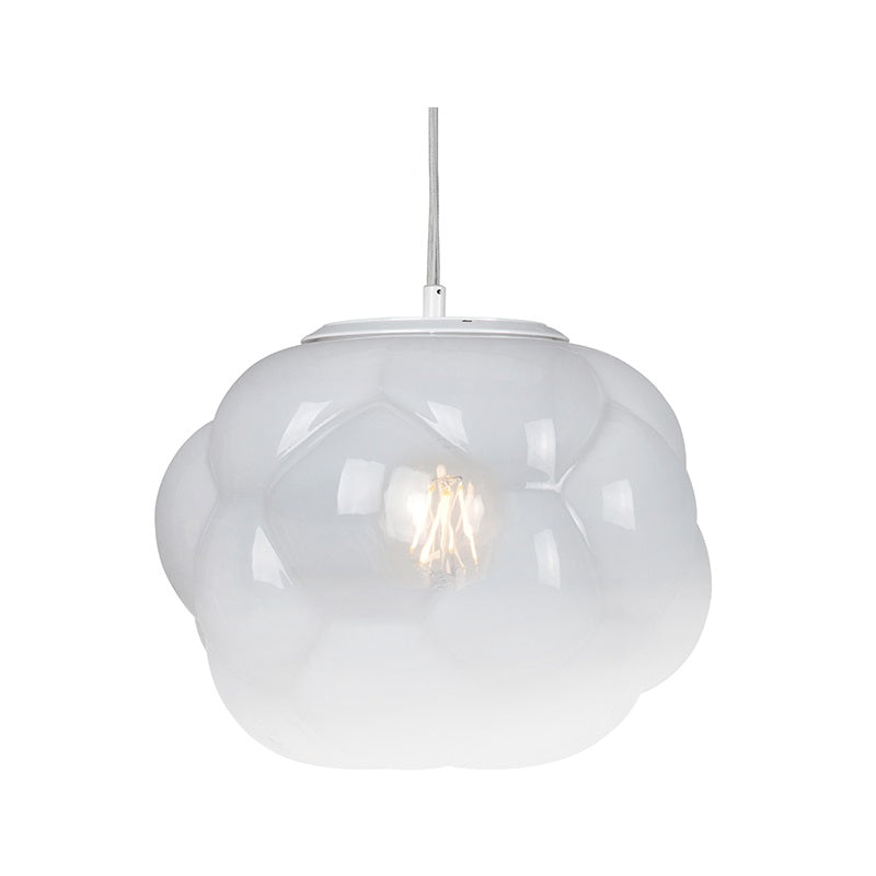 Athens White to Clear Ombre Glass Cloud Pendant Light 2 Sizes - Lighting.co.za
