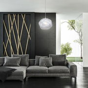 Athens White to Clear Ombre Glass Cloud Pendant Light 2 Sizes - Lighting.co.za