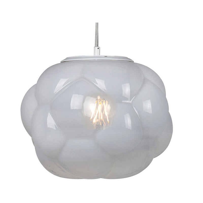 Athens White to Clear Ombre Glass Cloud Pendant Light 2 Sizes - Lighting.co.za