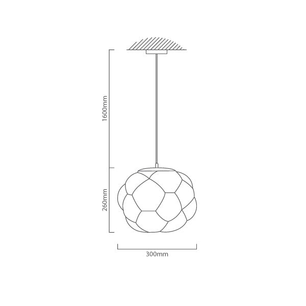Athens White to Clear Ombre Glass Cloud Pendant Light 2 Sizes - Lighting.co.za