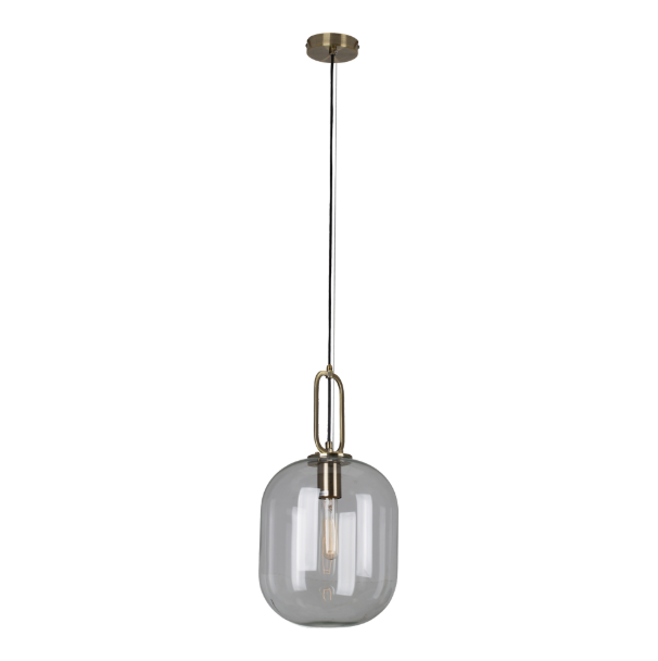 Hallstat Clear Or White Glass And Brass Pendant Light 3 Sizes - Lighting.co.za