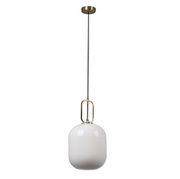 Hallstat Clear Or White Glass And Brass Pendant Light 3 Sizes - Lighting.co.za