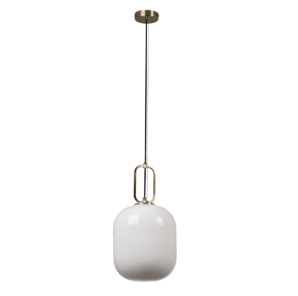 Hallstat Clear Or White Glass And Brass Pendant Light 3 Sizes - Lighting.co.za