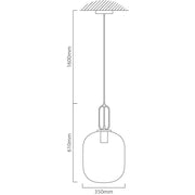 Hallstat Clear Or White Glass And Brass Pendant Light 3 Sizes - Lighting.co.za