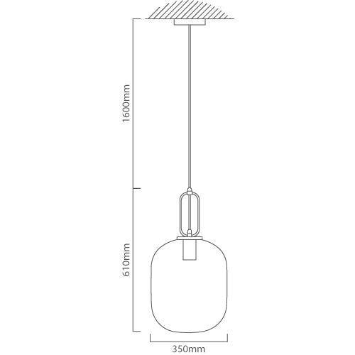 Hallstat Clear Or White Glass And Brass Pendant Light 3 Sizes - Lighting.co.za