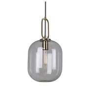 Hallstat Clear Or White Glass And Brass Pendant Light 3 Sizes - Lighting.co.za