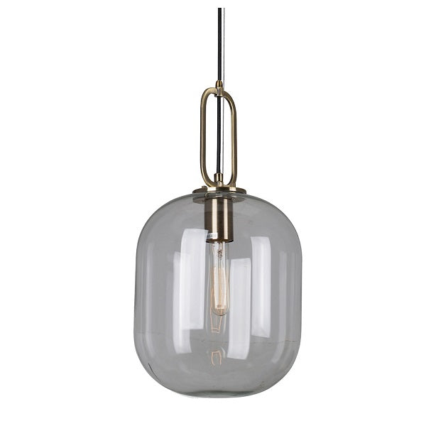 Hallstat Clear Or White Glass And Brass Pendant Light 3 Sizes - Lighting.co.za
