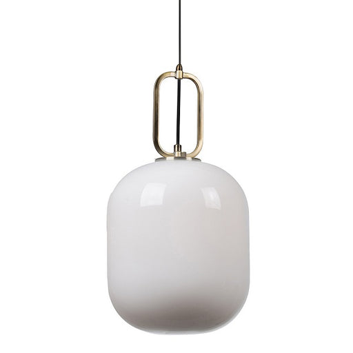 Hallstat Clear Or White Glass And Brass Pendant Light 3 Sizes - Lighting.co.za