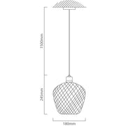 Oslo Facet Clear Or White Glass Pendant Light 2 Sizes - Lighting.co.za