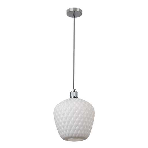 Oslo Facet Clear Or White Glass Pendant Light 2 Sizes - Lighting.co.za