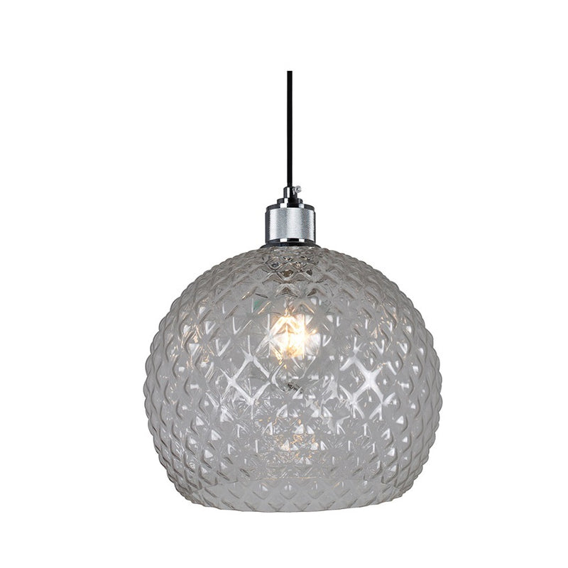 Porto Clear Glass and Chrome Pendant Light - Lighting.co.za