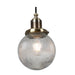Barcelona Antique Brass and Clear Glass Pendant Light - Lighting.co.za