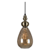 Victoria Drop Amber Or Clear Glass Vintage Pendant Light - Lighting.co.za