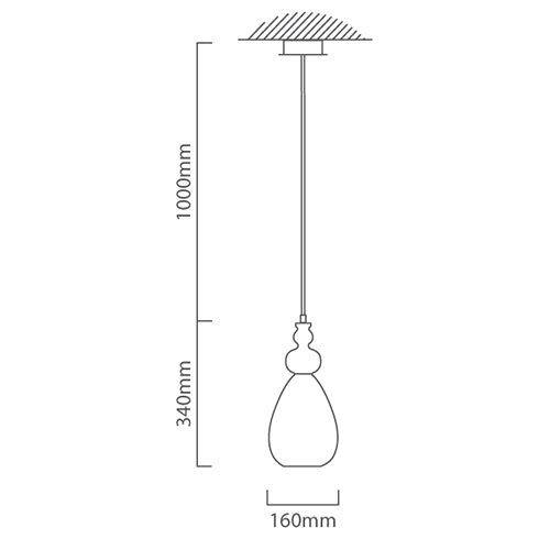 Victoria Drop Amber Or Clear Glass Vintage Pendant Light - Lighting.co.za