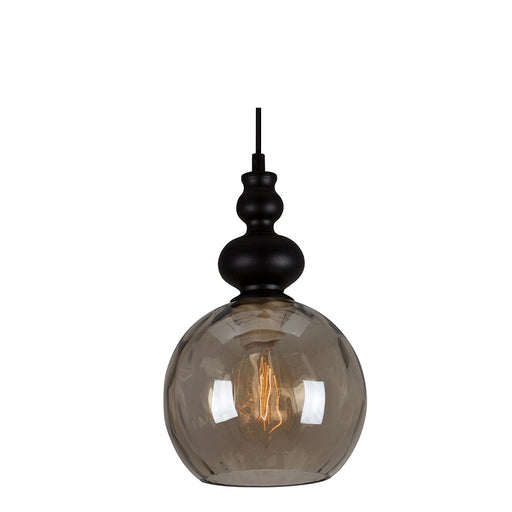 Victoria Smoke Or Amber Glass Vintage Pendant Light - Lighting.co.za