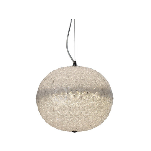Lucille Textured Clear Acrylic and Chrome LED Pendant Light - Lighting.co.za