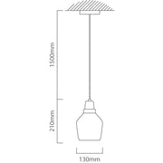 Tallinn Small Wood And Glass Pendant Light - Lighting.co.za