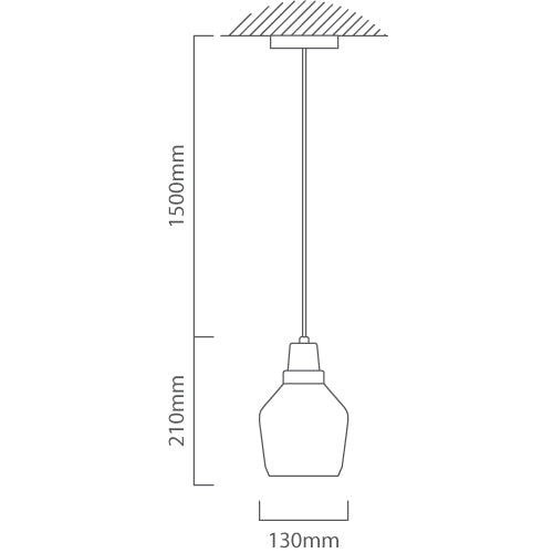 Tallinn Small Wood And Glass Pendant Light - Lighting.co.za