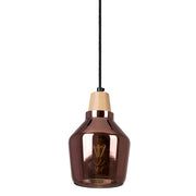 Tallinn Small Wood And Glass Pendant Light - Lighting.co.za