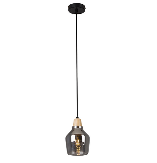 Tallinn Small Wood And Glass Pendant Light - Lighting.co.za