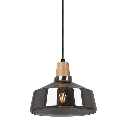 Tallinn Large Wood And Glass Pendant Light - Lighting.co.za