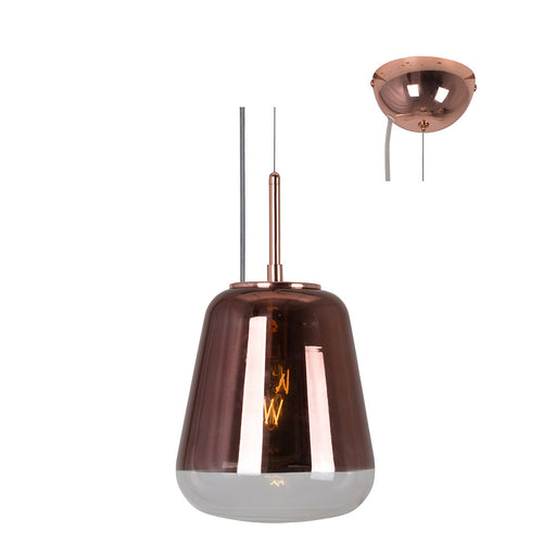 Toledo Copper and Clear Glass Pendant Light - Lighting.co.za