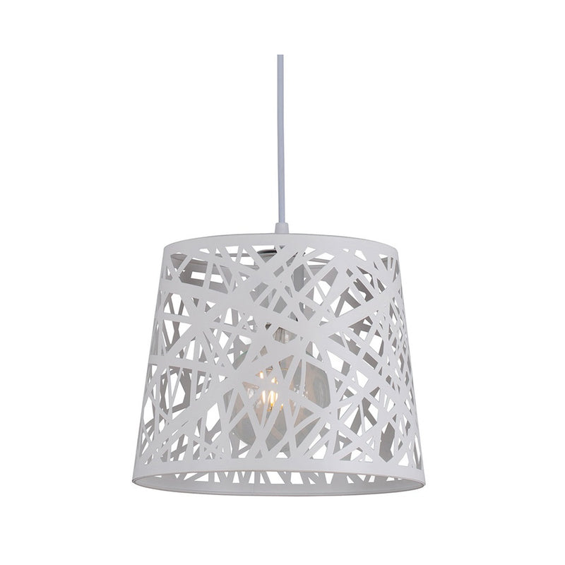 Fuji White Laser Cut Shade Pendant Light - Lighting.co.za