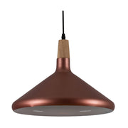Aurelia Copper or Silver and Wood Nordic Pendant Light - Lighting.co.za