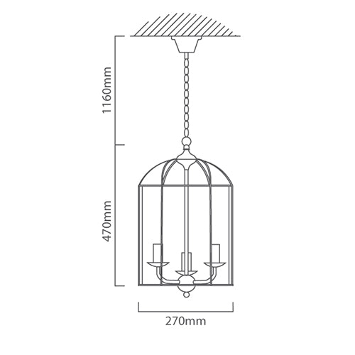 Spencer 3 Light Brass Look and Clear Glass Chandelier - Lighting.co.za