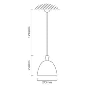 Baja Grey and Wood Dome Pendant Light - Lighting.co.za