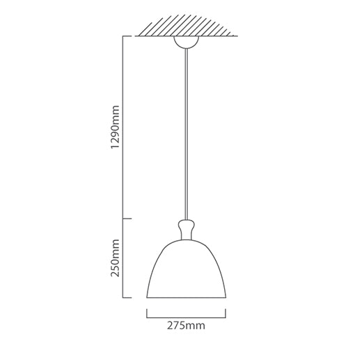 Baja Grey and Wood Dome Pendant Light - Lighting.co.za