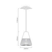 Luton Black And Copper Wire Cage Pendant Light - Lighting.co.za