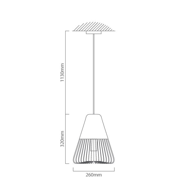 Luton Black And Copper Wire Cage Pendant Light - Lighting.co.za
