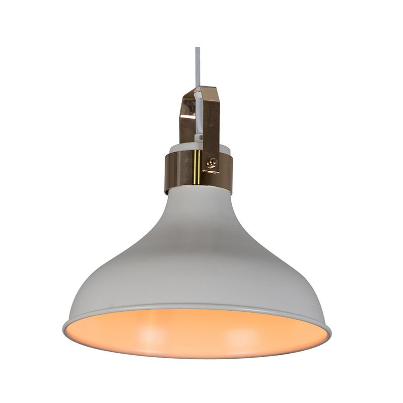 Monroe Dome White and Gold Pendant Light - Lighting.co.za