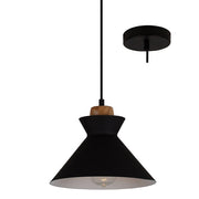 Charlotte Nordic Wood And Steel 250 Pendant Light - Lighting.co.za