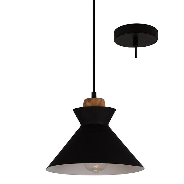Charlotte Nordic Wood And Steel 250 Pendant Light - Lighting.co.za