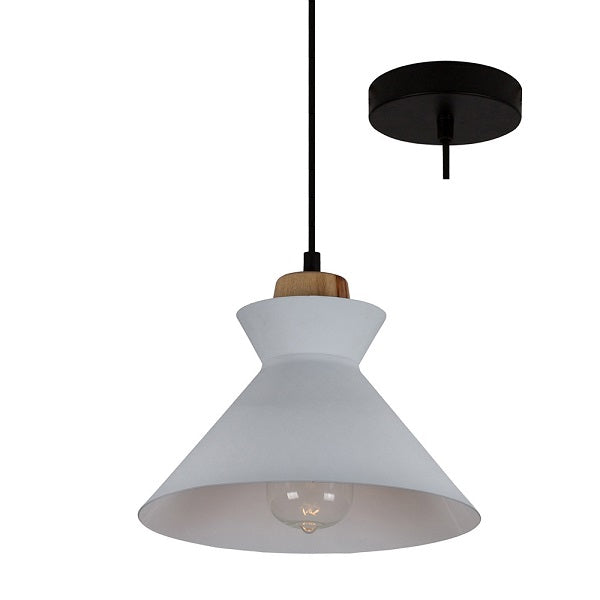 Charlotte Nordic Wood And Steel 250 Pendant Light - Lighting.co.za