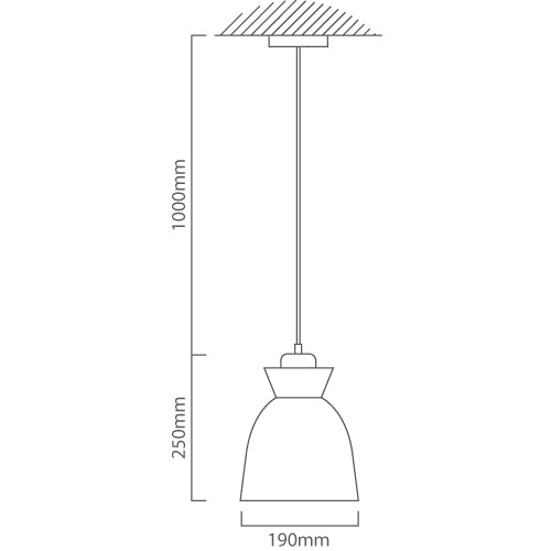 Charlotte Nordic Wood And Steel 195 Pendant Light - Lighting.co.za
