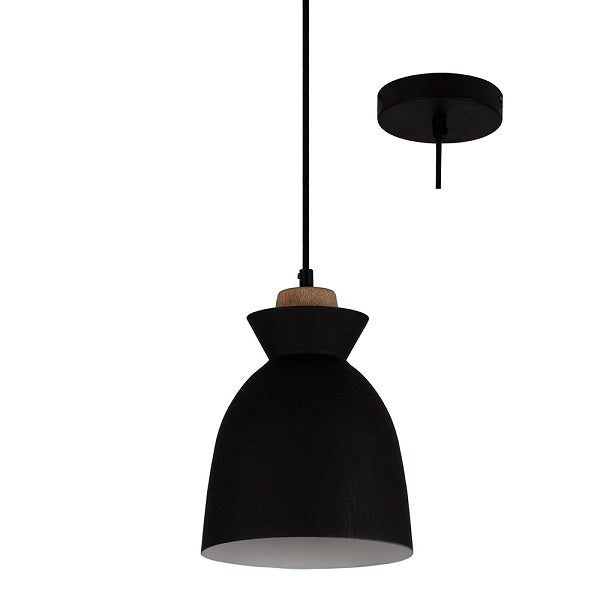 Charlotte Nordic Wood And Steel 195 Pendant Light - Lighting.co.za